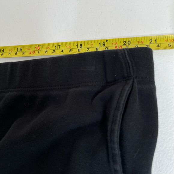 Lands End Black Cotton Knit Pants Pockets Stretch Women XL Elastic Waist Pull On - Picture 10 of 13